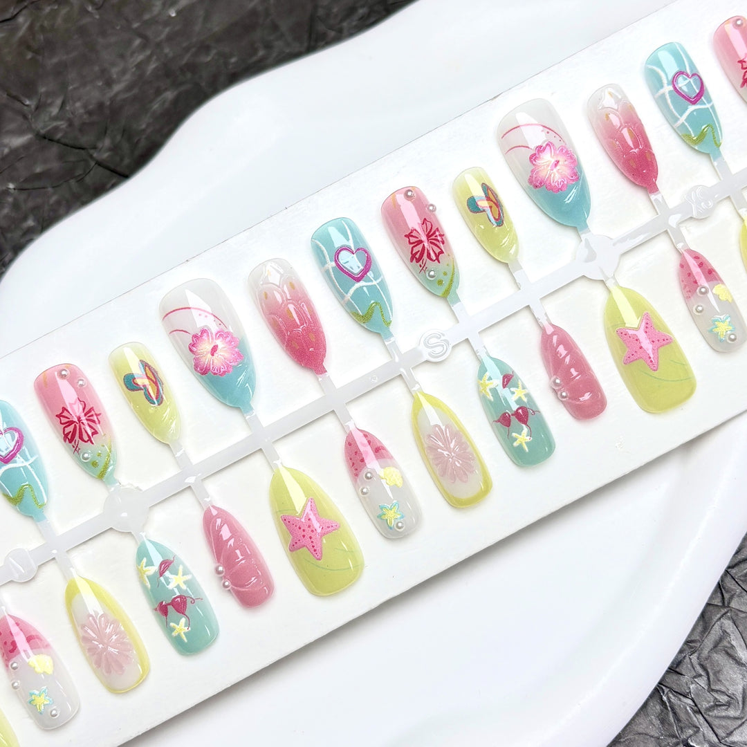 Decorative Press-On Nail Art Set 1790745587