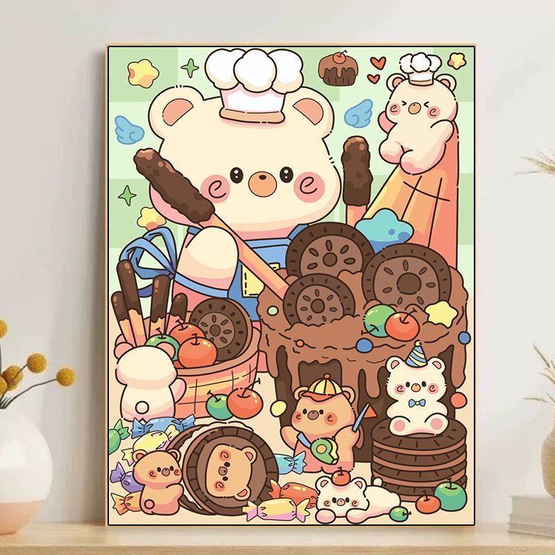Cute Cartoon Dessert-Themed Wall Art Stornfield