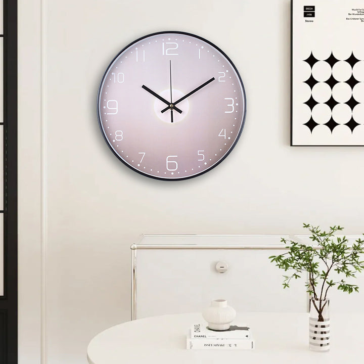 Wall clock with elegant leaf pattern Stornfield