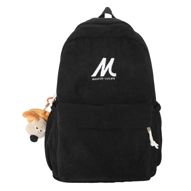 Casual Plush Textured School Backpack Stornfield