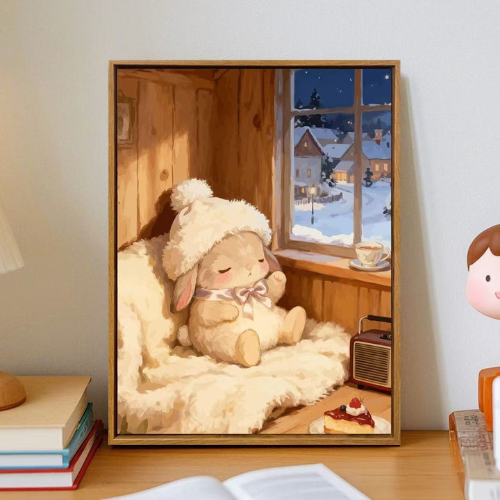 Cozy Cartoon Bunny Wall Art Stornfield