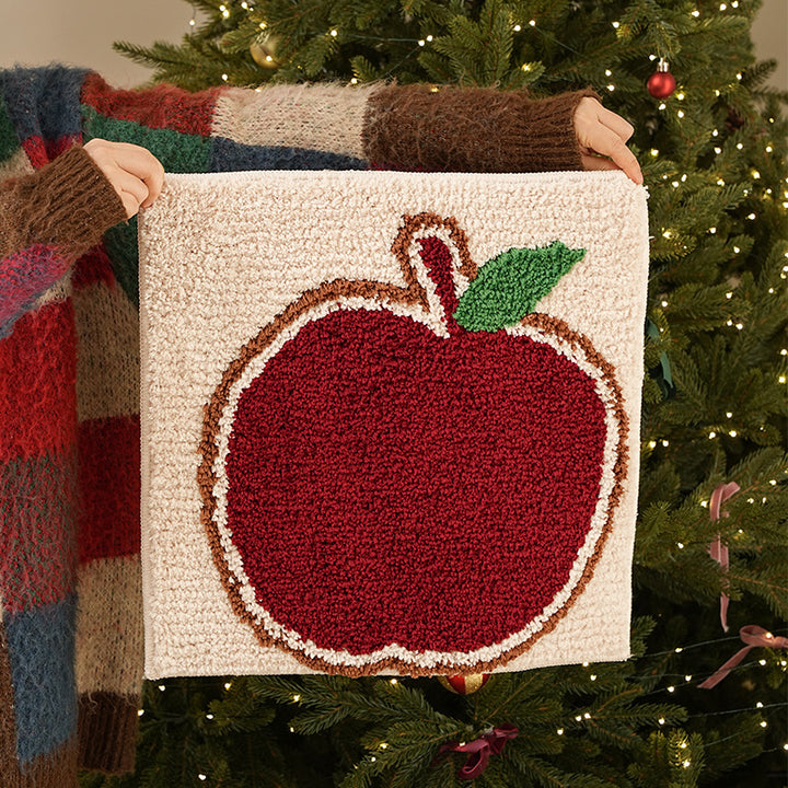 Tufted Christmas placemat with gingerbread house motif Stornfield