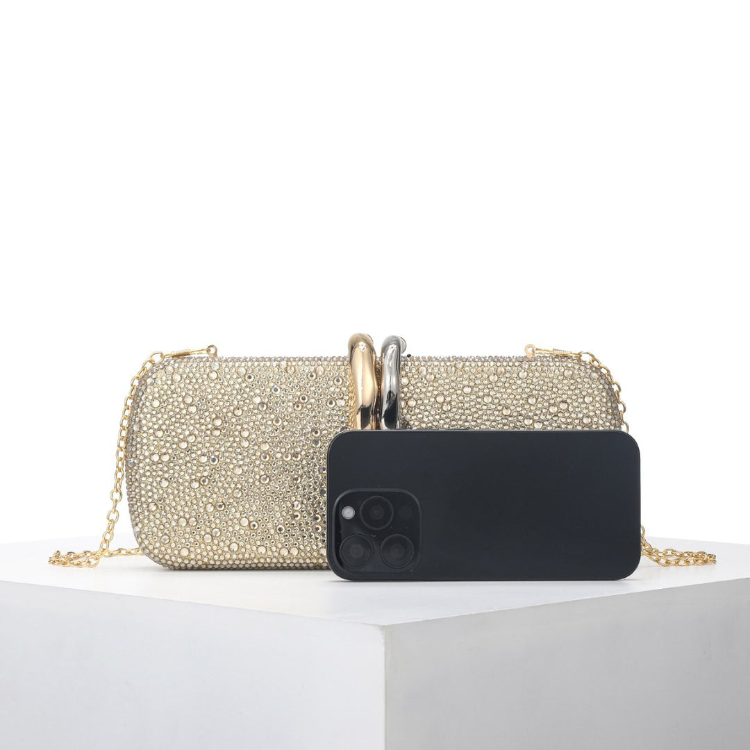 Striking Rhinestone-Studded Evening Clutch