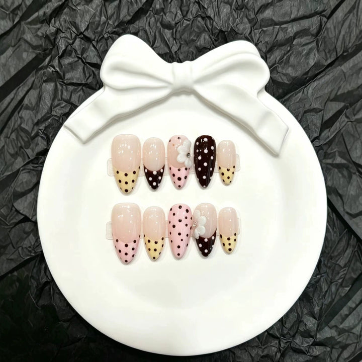 Whimsical Polka Dot Press-On Nail Set