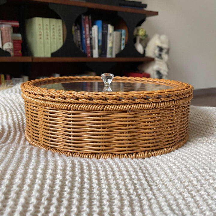 Women's Storage Basket with Glass Lid Stornfield