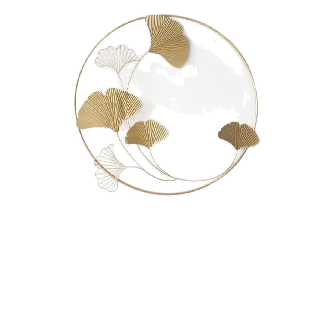 Elegant Ginkgo Leaf Decorative Wall Art Sculpture Stornfield