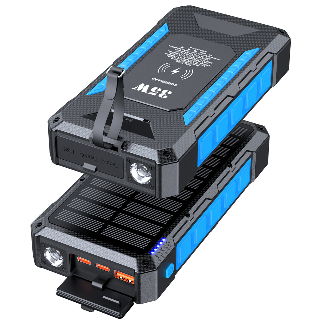 Solar Powerbank with Fast Charging Function and Integrated Flashlight Stornfield