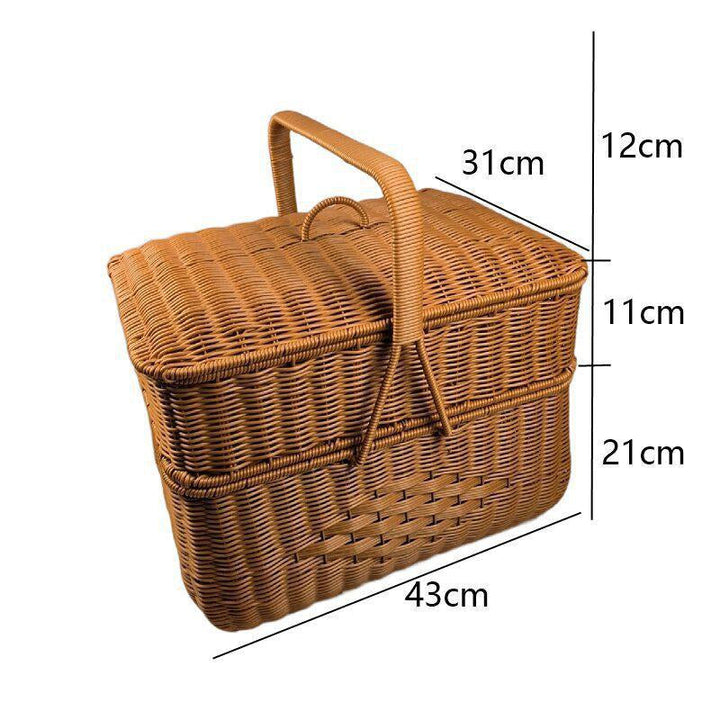 Multi-Compartment Woven Storage Basket Stornfield