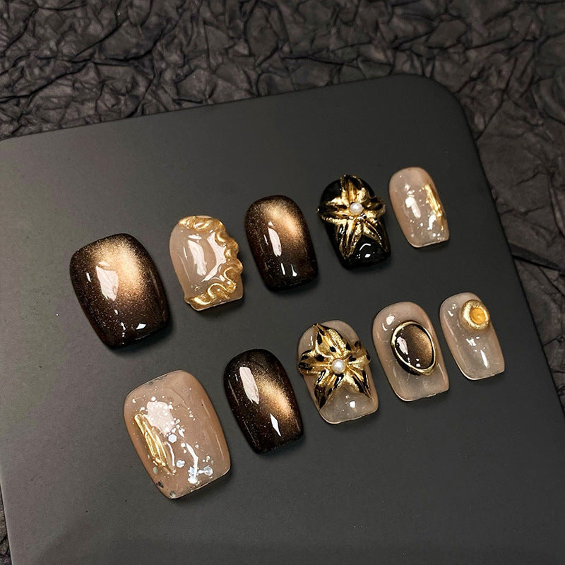 Luxurious Decorative Press-On Nail Tips