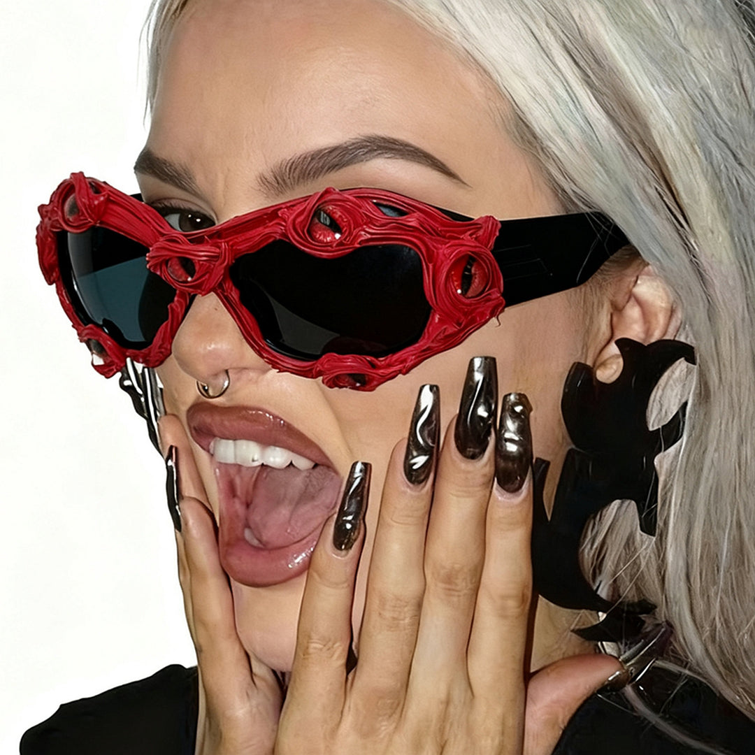 Women's creative designer sunglasses with extravagant 3D elements Stornfield