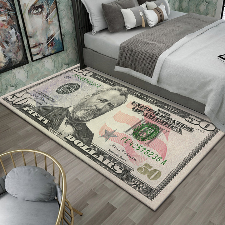 Dollar-Themed Decorative Area Rug