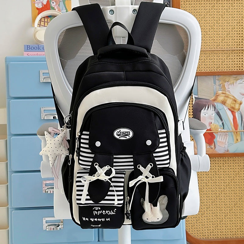 Playful Bunny-Ear Print Backpack Stornfield