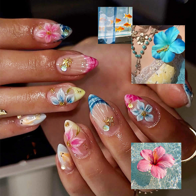Artistic Floral Press-On Nail Collection Stornfield