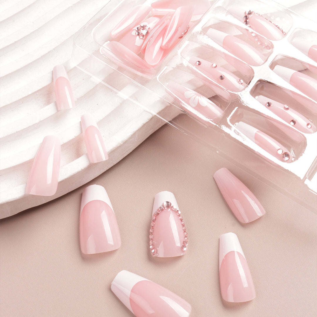 Floral Embellished Press-On Nail Tips Stornfield