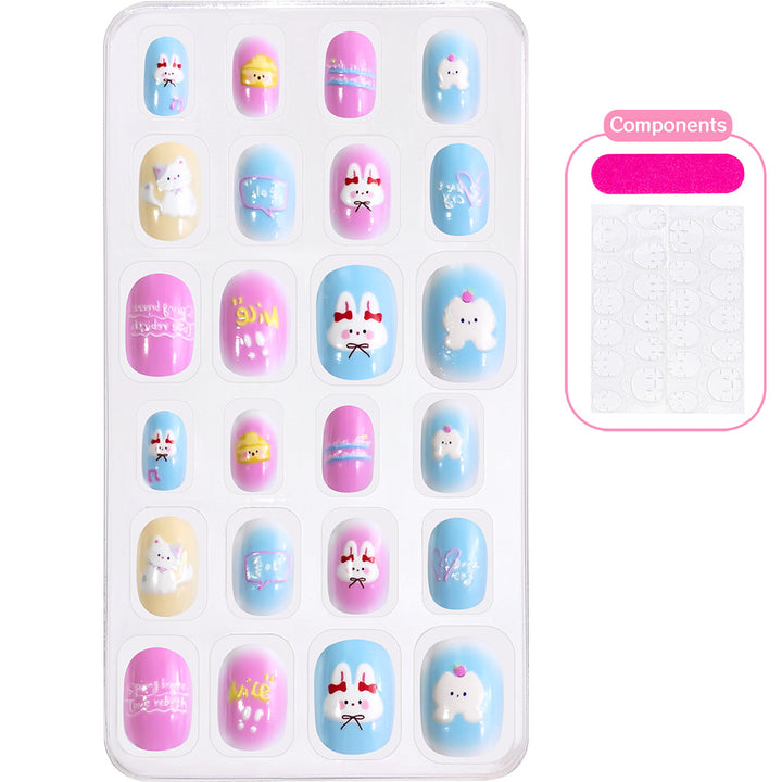 Creative Cartoon-Themed Press-On Nail Collection Stornfield