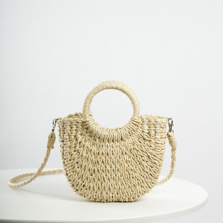 Handmade Basthandbag with Round Handles Stornfield