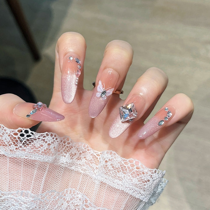 Elegant Floral Design Press-On Nail Extensions Stornfield