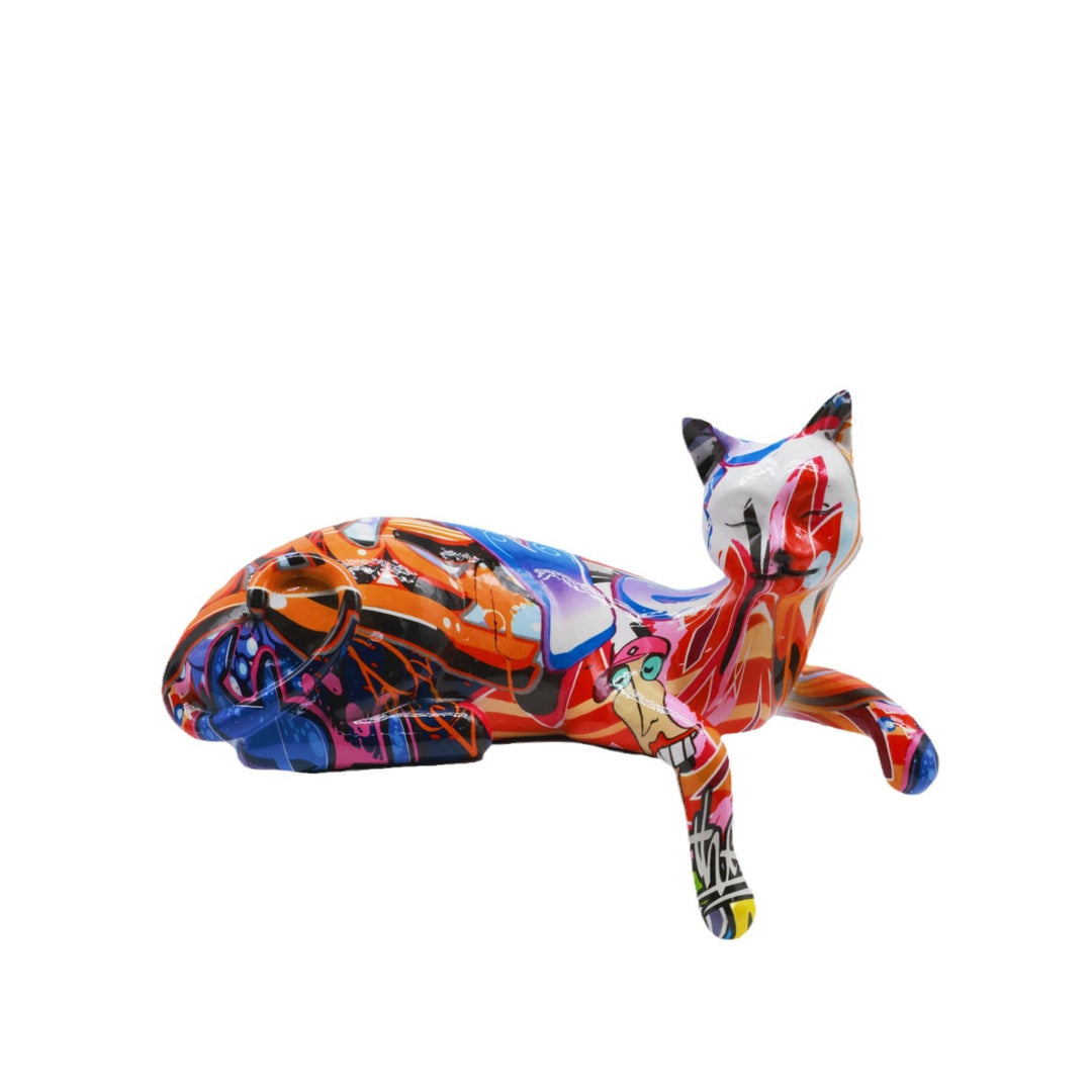 Colorful Cat Sculpture Stornfield