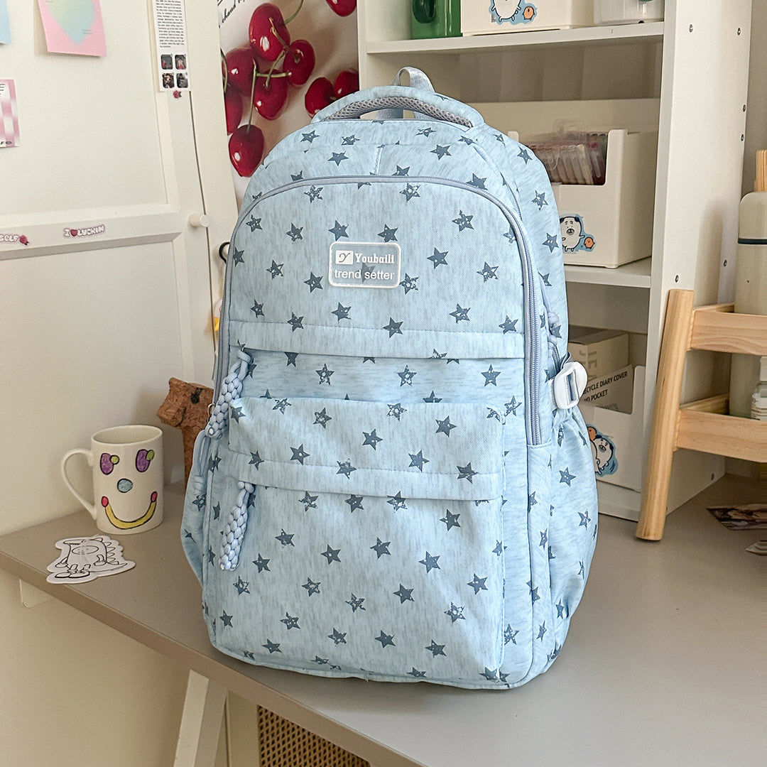 Star-Patterned Stylish Backpack Stornfield