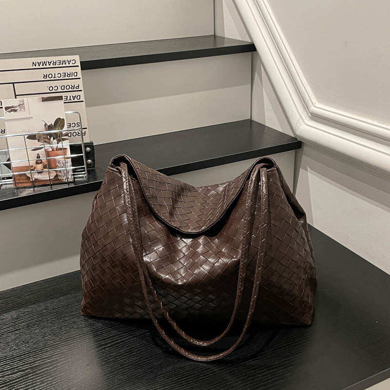 Woven Leather Hobo Bag