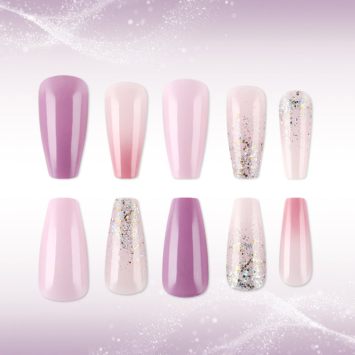Glamorous Glitter Gel Nail Set Stornfield