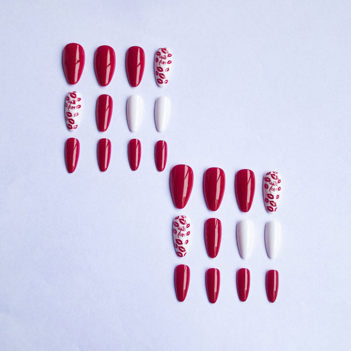 Creative Lip Print Nail Art