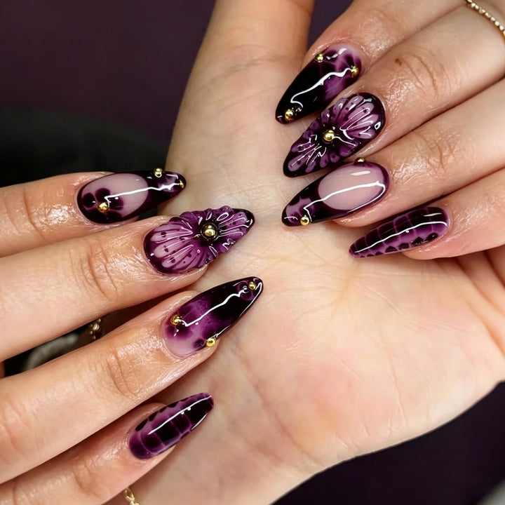Artistic Stiletto Press-On Nail Art Set Stornfield