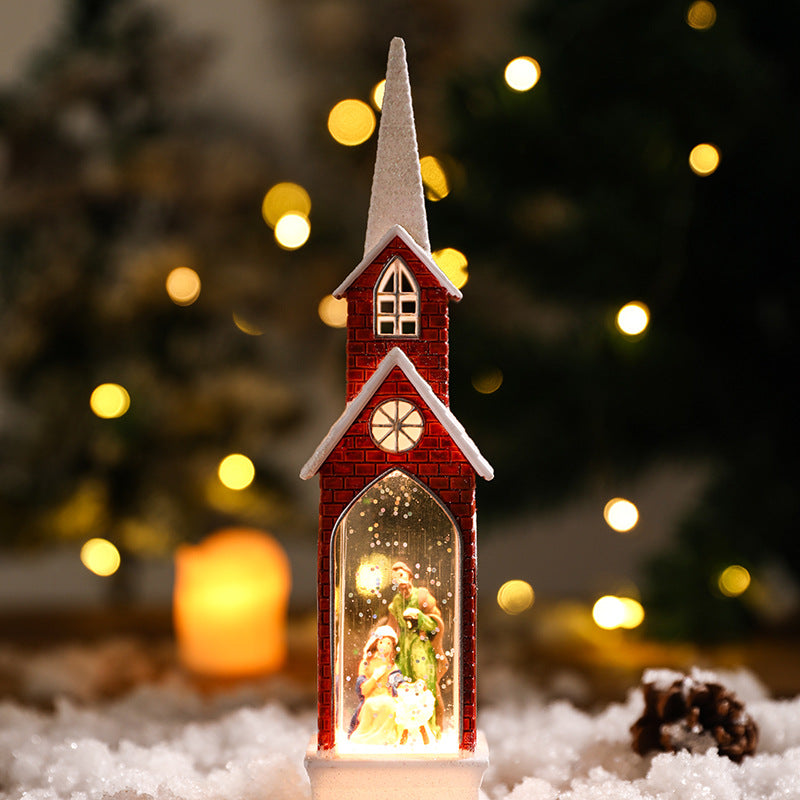 Decorative LED Snow Globe Lantern Set