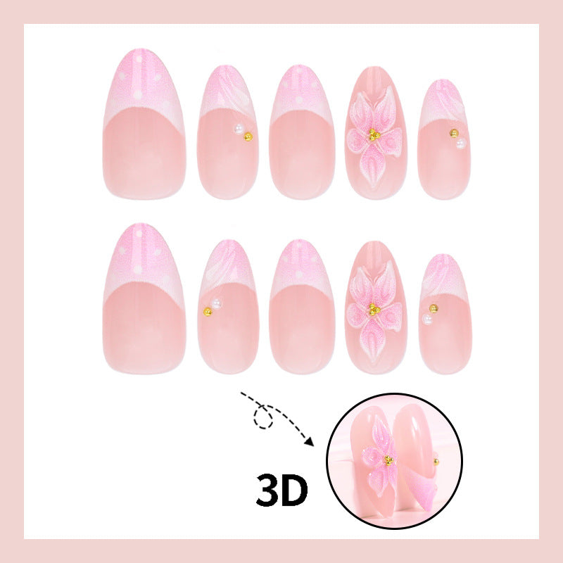 Artificial nail set with floral accent design Stornfield