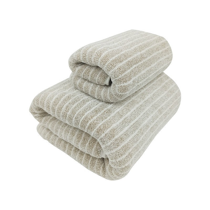 Terry Towel Set With Luxurious Striped Pattern Stornfield