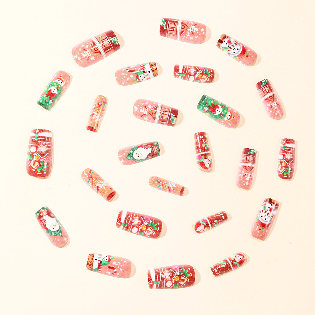 Festive Holiday-Themed 3D Nail Art Set Stornfield