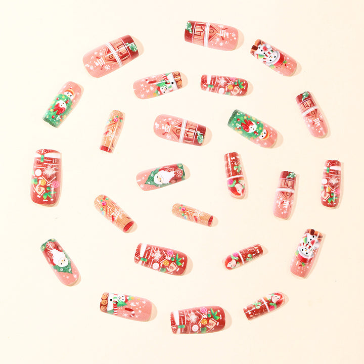 Festive Holiday-Themed 3D Nail Art Set Stornfield
