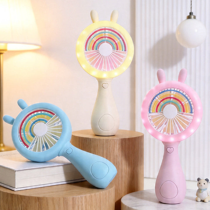 Women's creative handheld fan with LED lights Stornfield