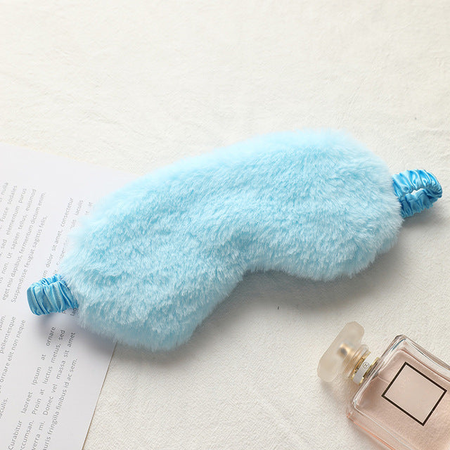 Women's soft plush sleep mask with ergonomic padding and elastic comfort band Stornfield