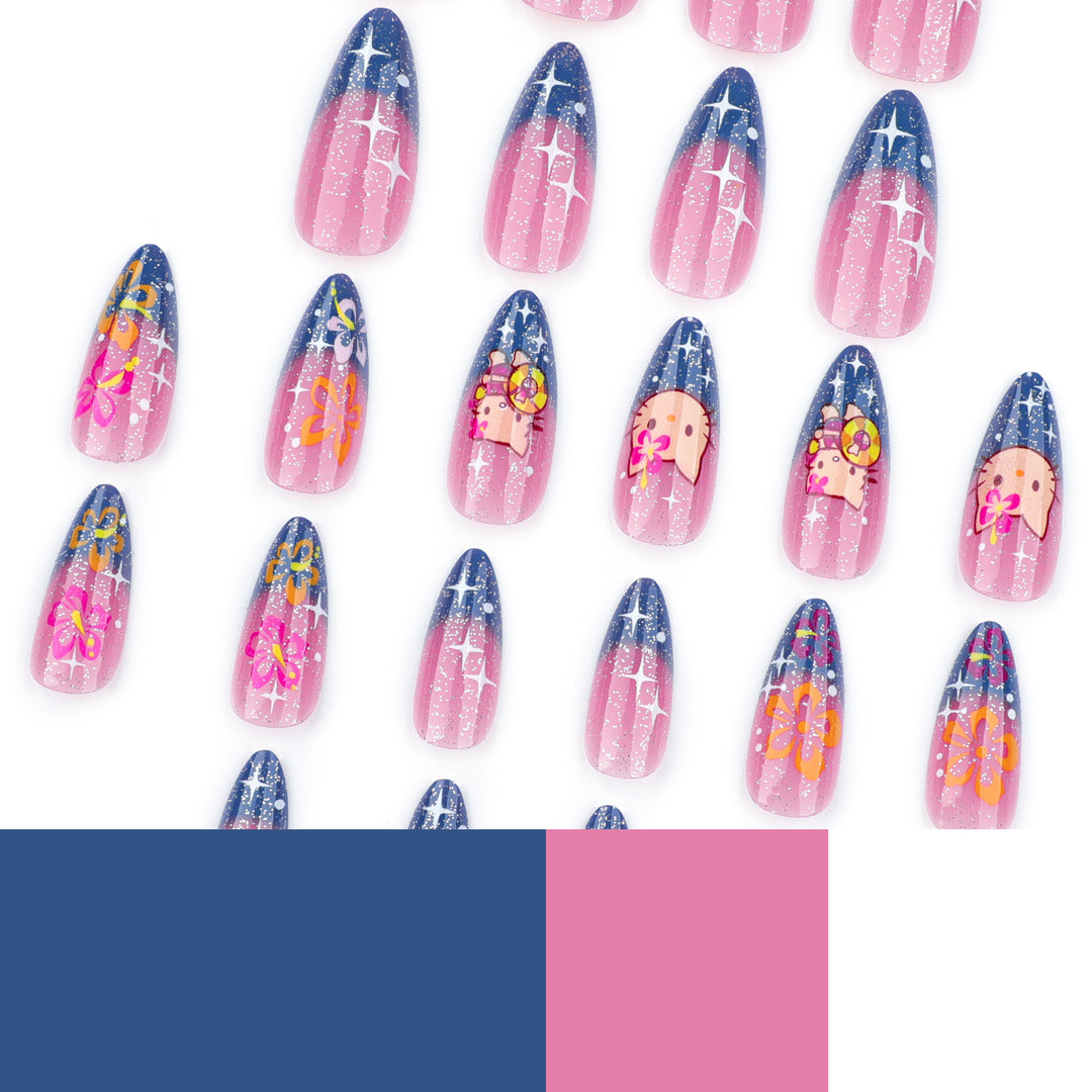 Artistic stiletto nails with playful design Stornfield