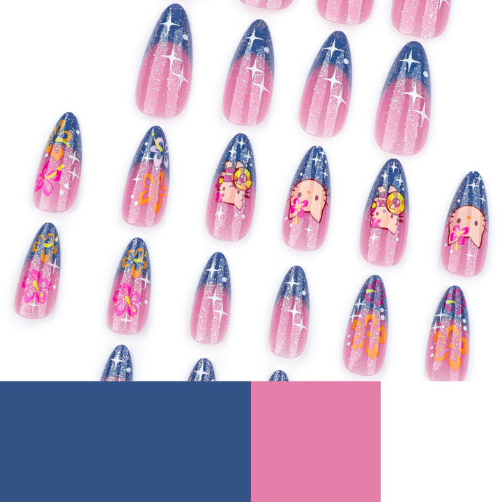 Artistic stiletto nails with playful design Stornfield