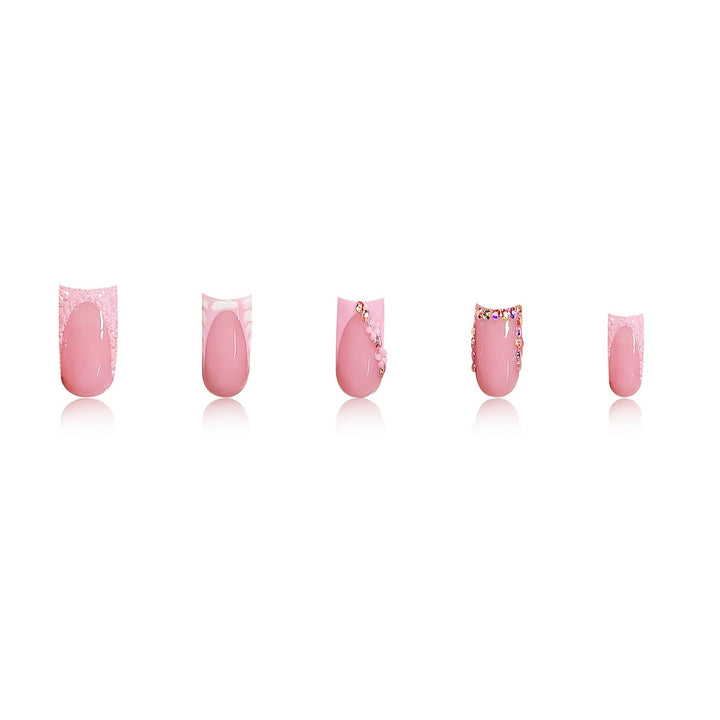 Decorative Press-On Nails with Rhinestone Accents Stornfield