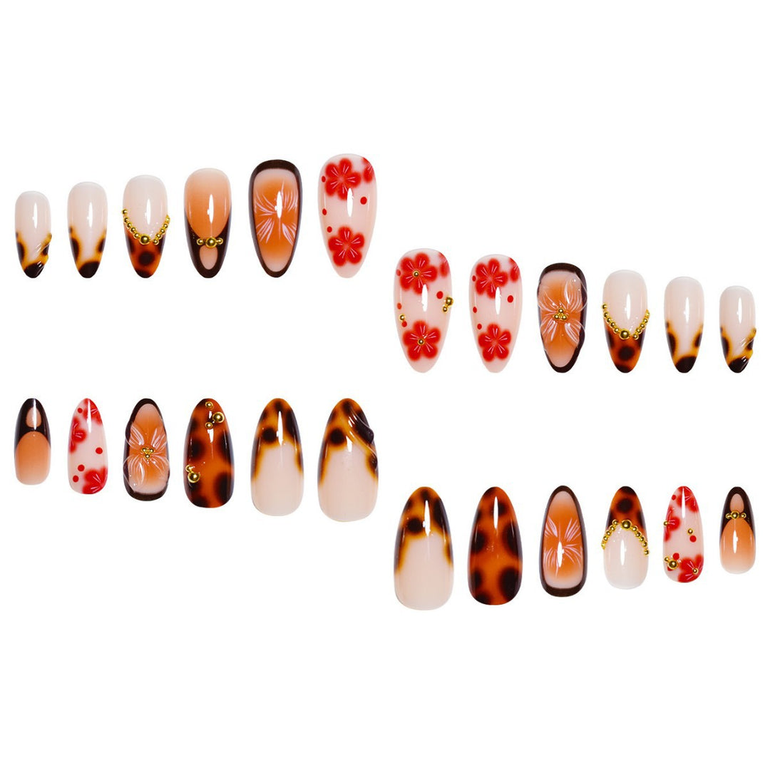 Artistic Floral Nail Art Extensions Stornfield