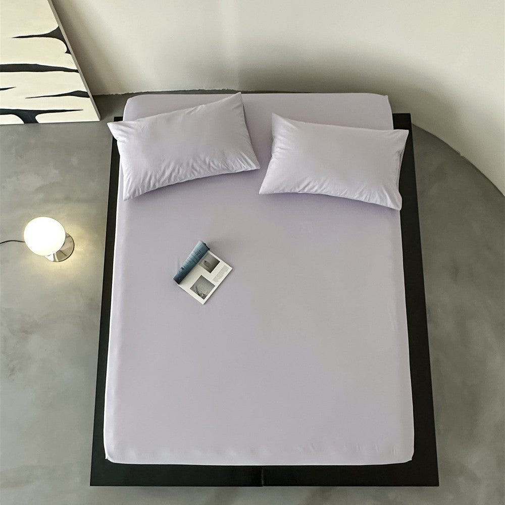 Fitted sheet set with pillowcases made of extra soft cotton jersey and deep hem