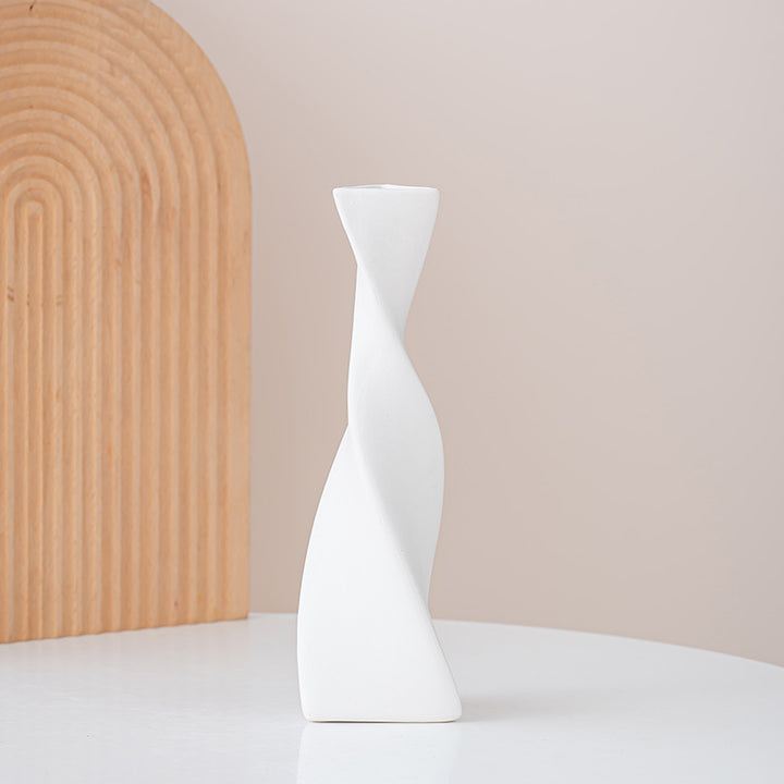 Modern Twisted Ceramic Flower Vase