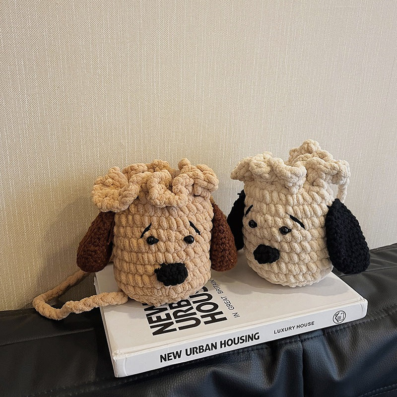 Cute Dog-Themed Crochet Mini Shoulder Bag