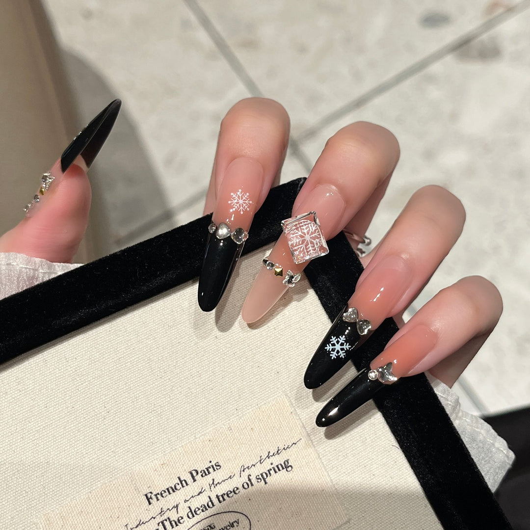 Artistic Long Stiletto Press-On Nails Stornfield