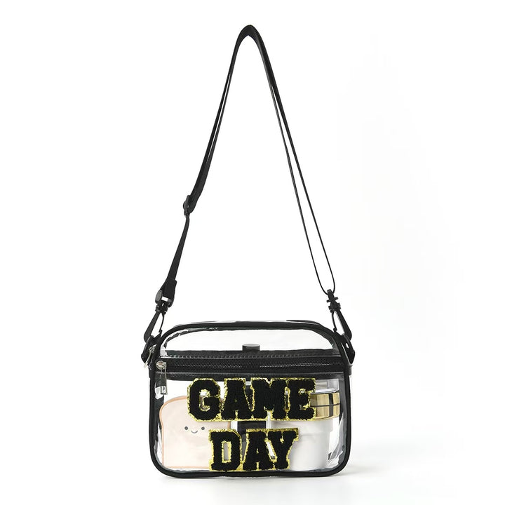 Sporty shoulder bag with transparent front Stornfield