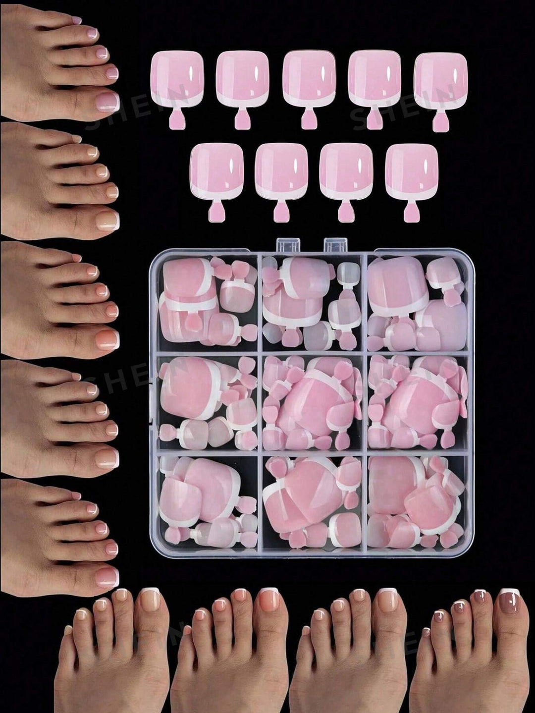 Decorative Press-On Pedicure Kit Stornfield