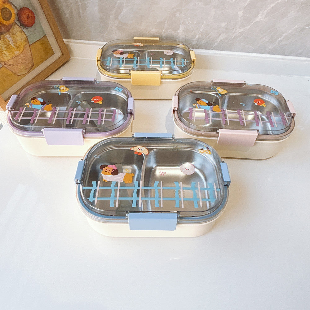 Fun-Themed Dual-Compartment Lunch Box