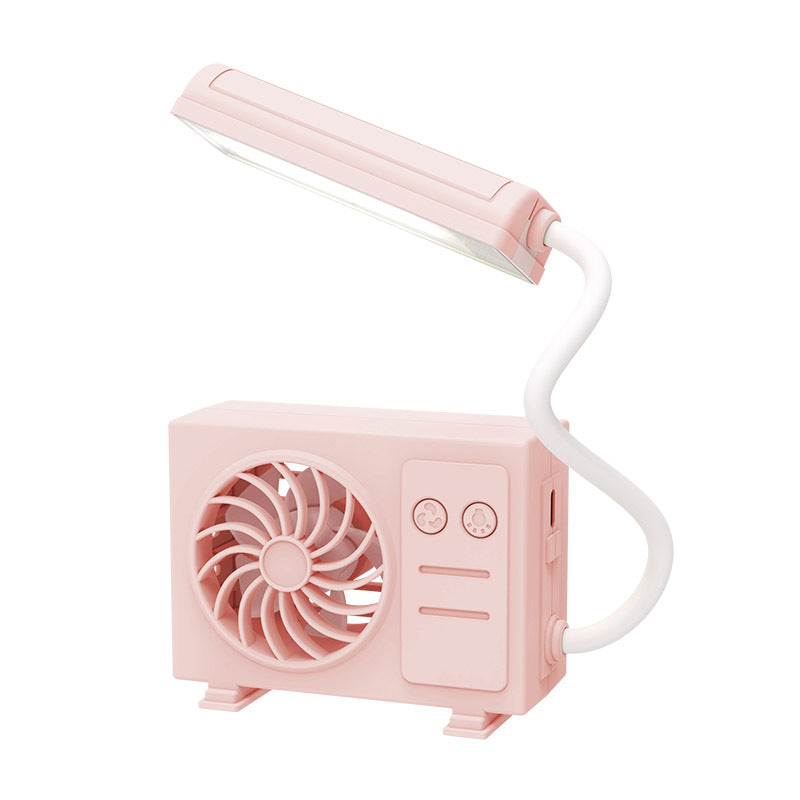 Women's multifunctional table lamp with integrated fan and flexible arm positioning Stornfield