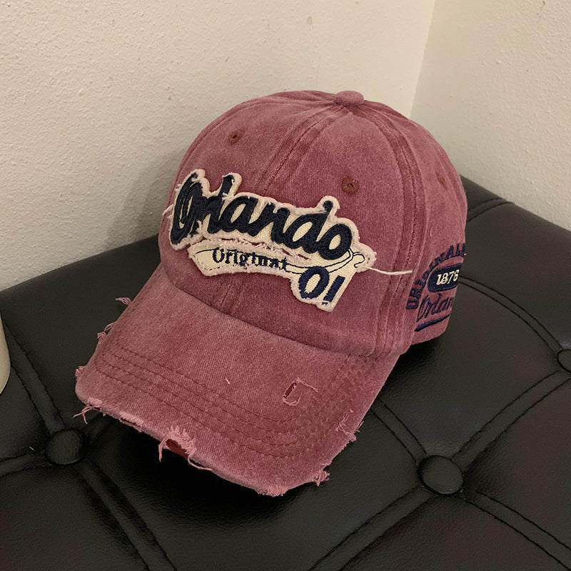 Women's Distressed Vintage Embroidered Baseball Cap Stornfield