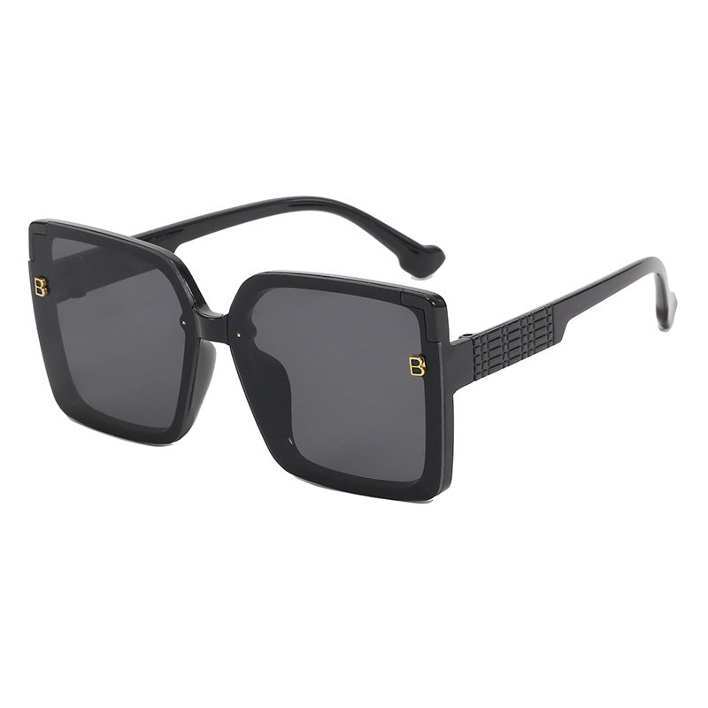 Women's fashionable square sunglasses with textured temple design Stornfield