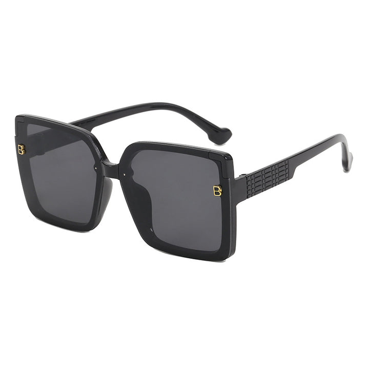 Women's fashionable square sunglasses with textured temple design Stornfield