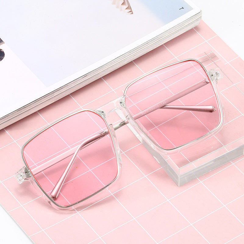 Women's square sunglasses with transparent frame and polarized lenses Stornfield